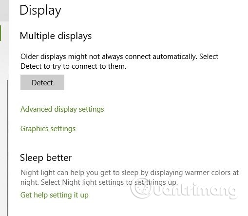 Click vào Advanced display settings